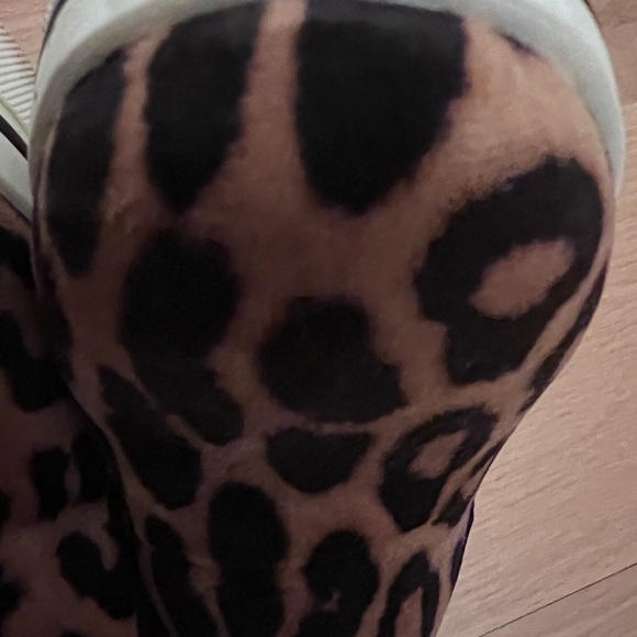 Stella McCartney Leopard Velvet Platform Wedge Slip On - Picture 5 of 5